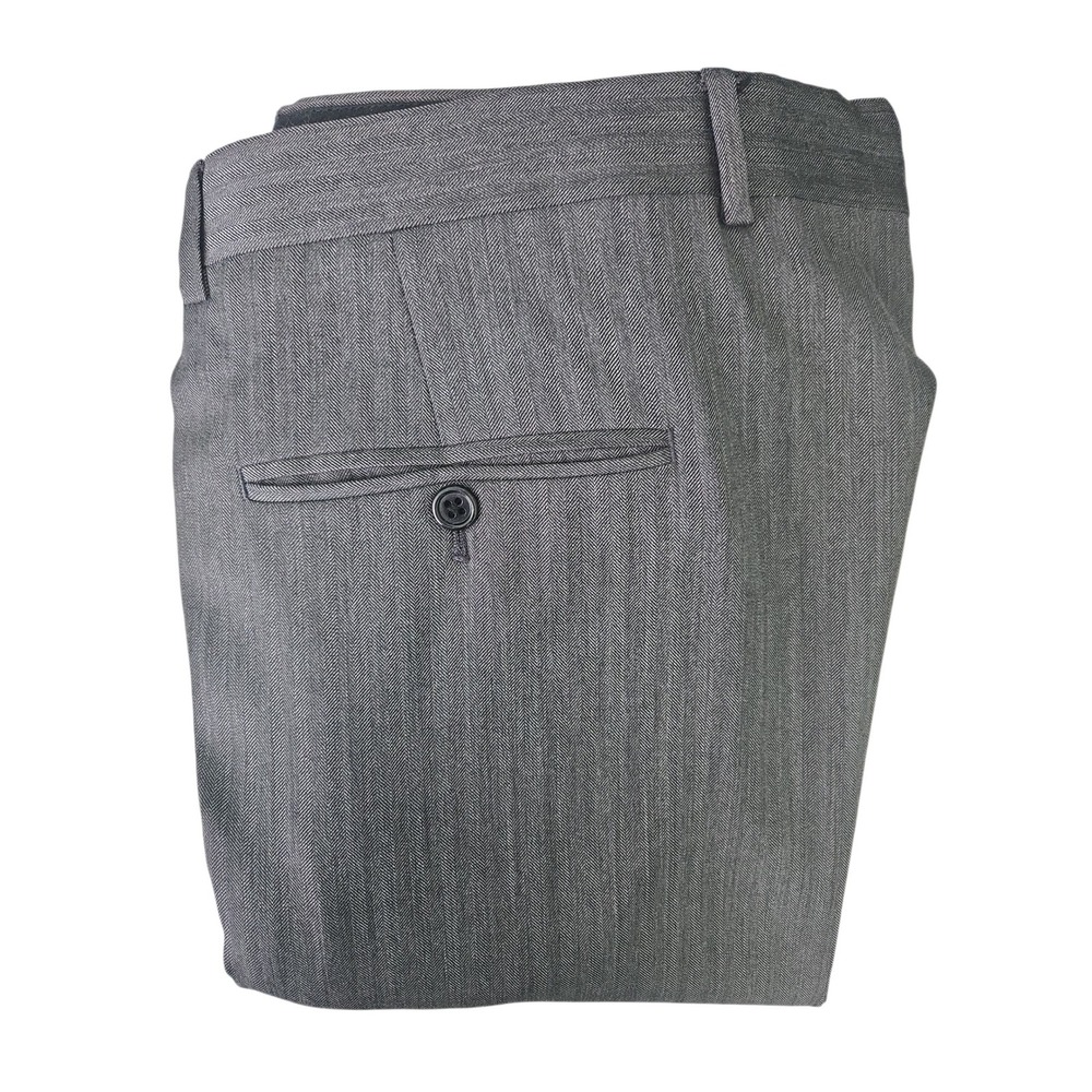 JoS A Bank Mens 38x32 Gray Pleated Dress‎ Pants Cuffed Classic Tailored